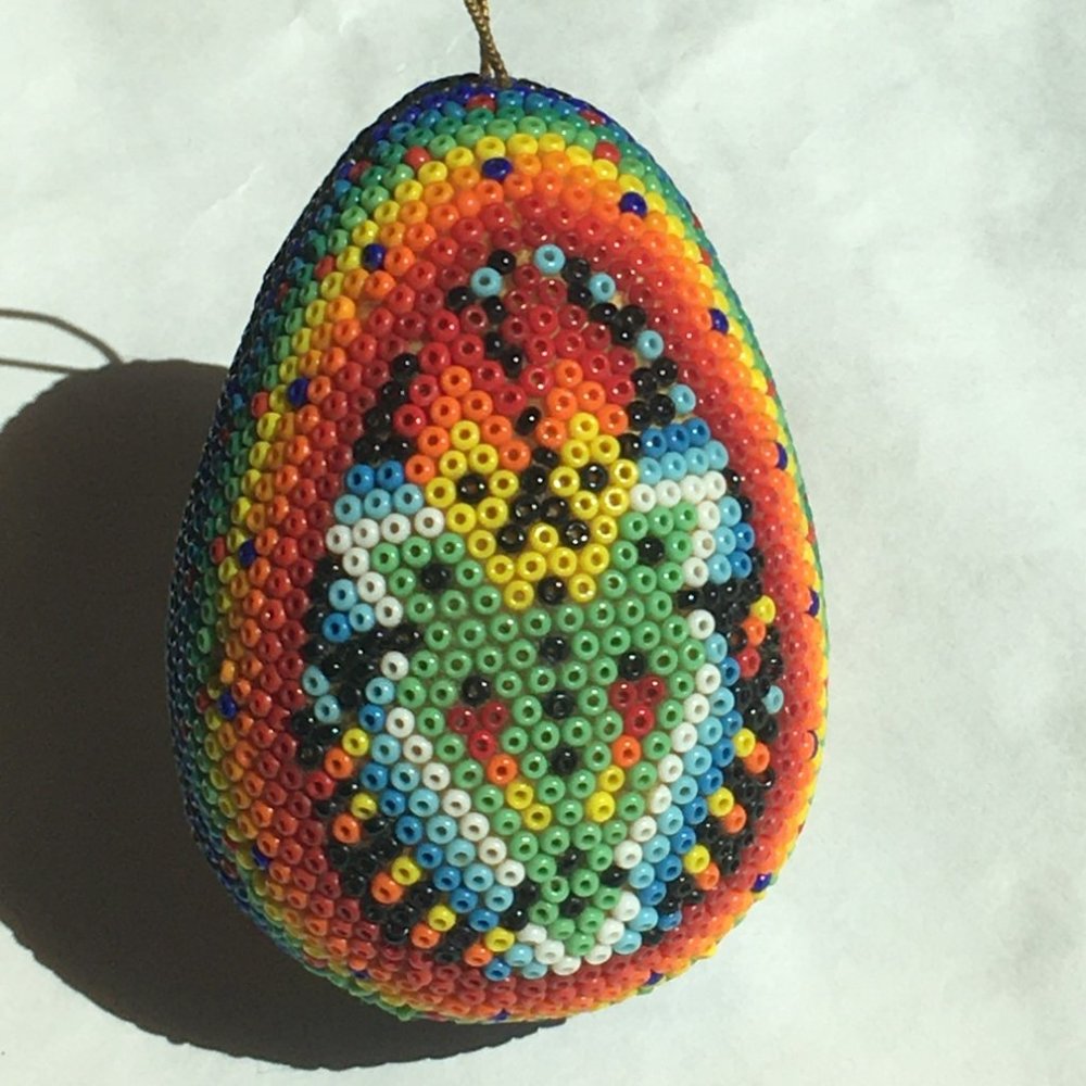 Huichol Beaded Ornament Mexican Folk Art
